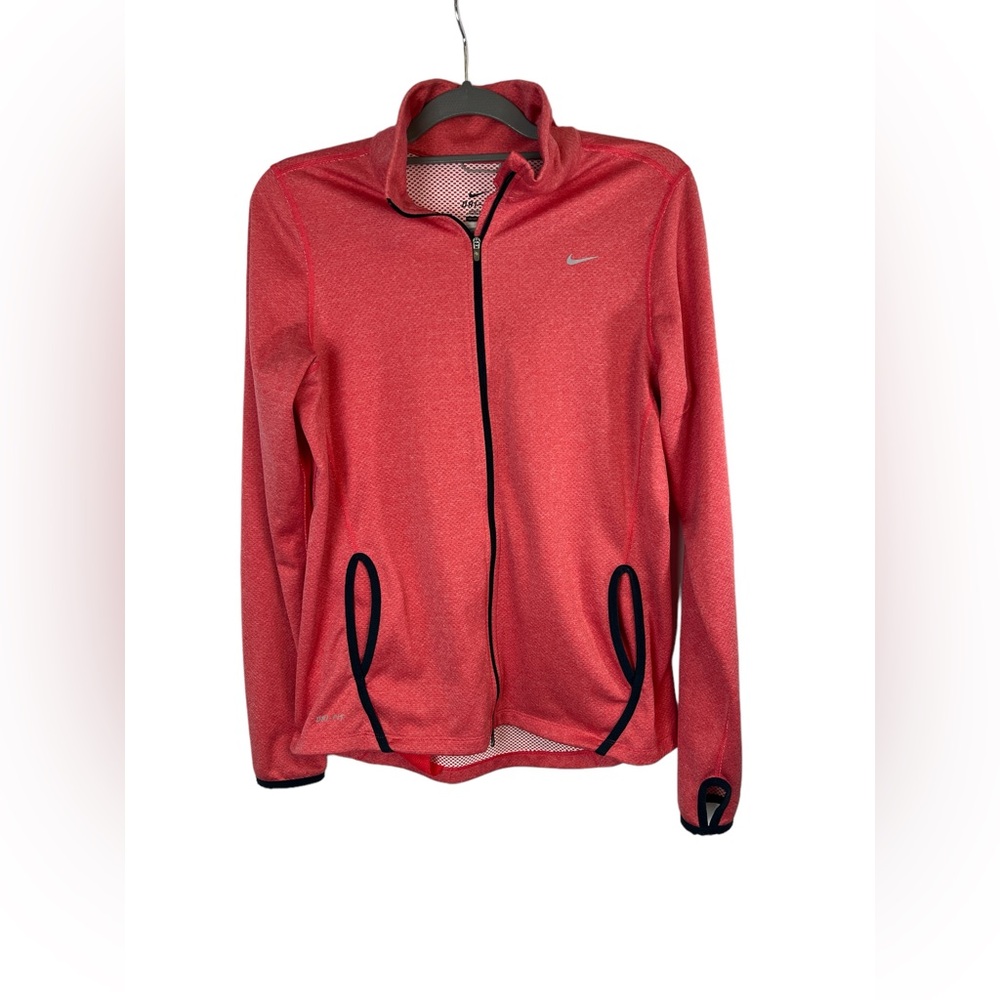 Nike woman’s full zip‎ running lightweight jacket size large